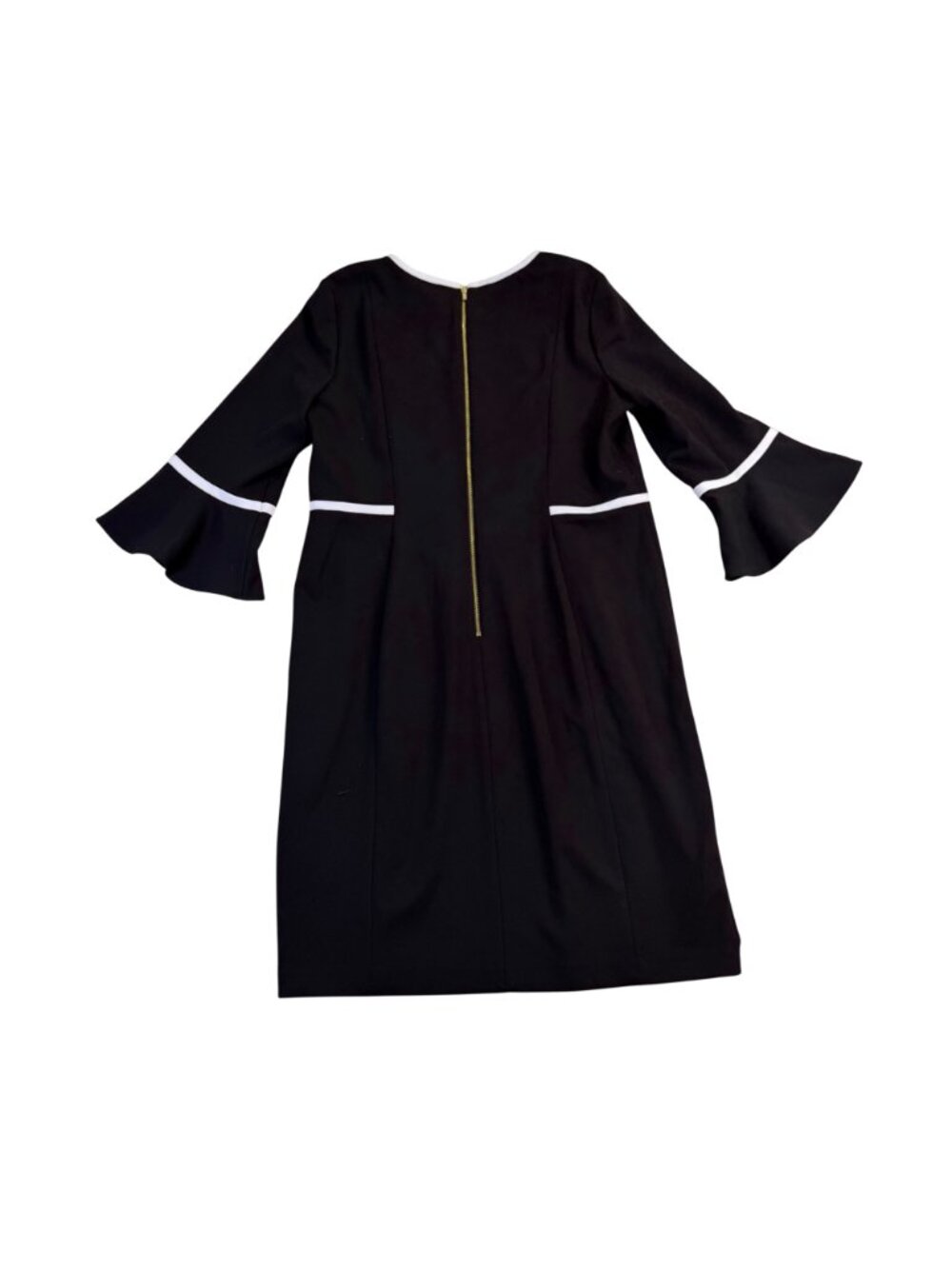 Calvin Klein Womens Black Classic Bell Sleeve Sheath Dress Size 16 - Picture 3 of 9
